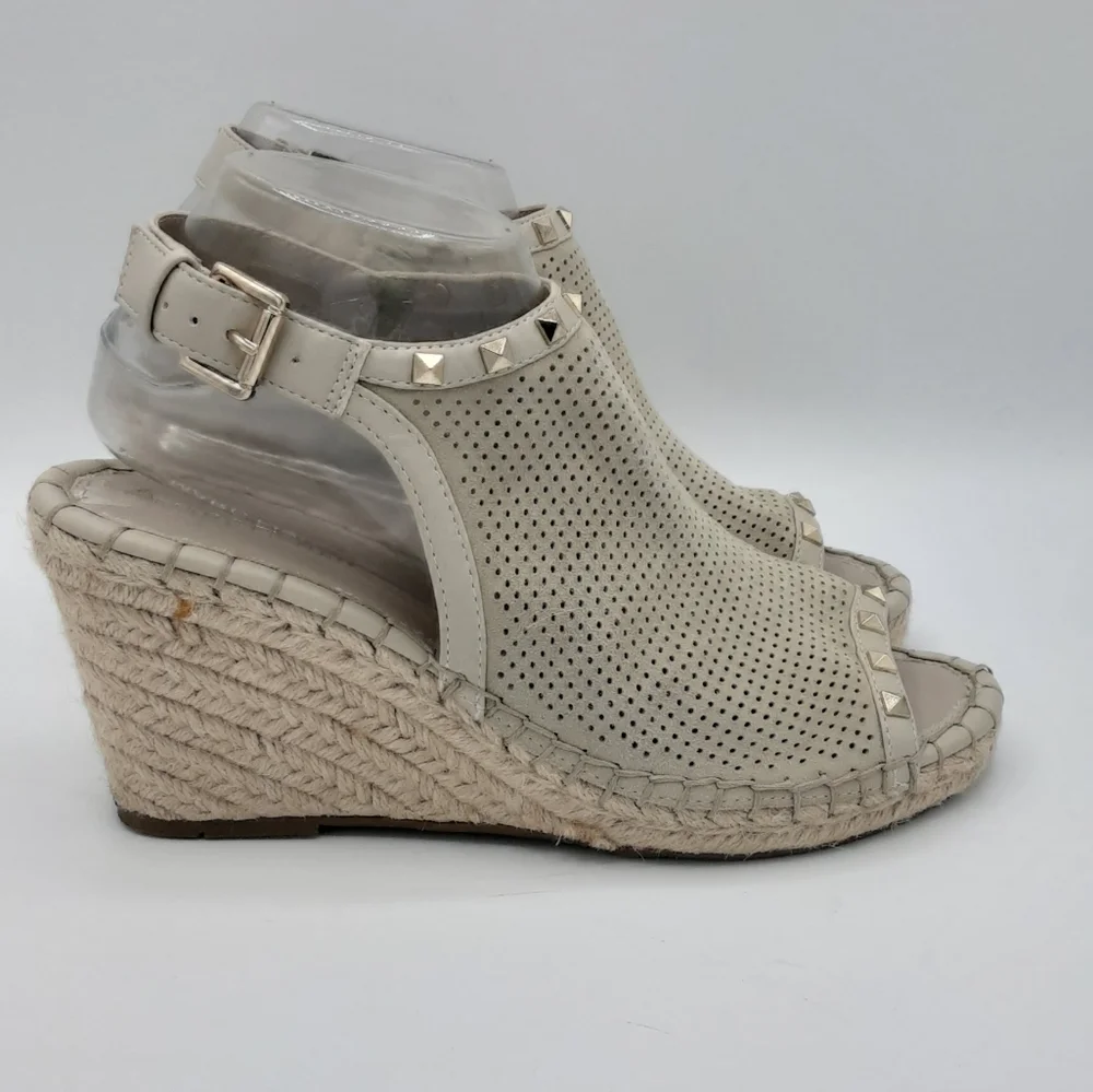 Marc Fisher Senton Leather Espadrille Wedge Sandal.